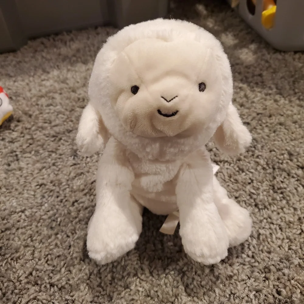 Child of Mine Carters White‎ Lamb Sheep Plush Rattle Stuffed Animal Easter